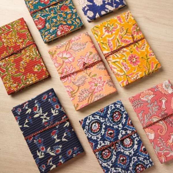 Hand-Block Printed Pocket Diary Set | Handmade Paper