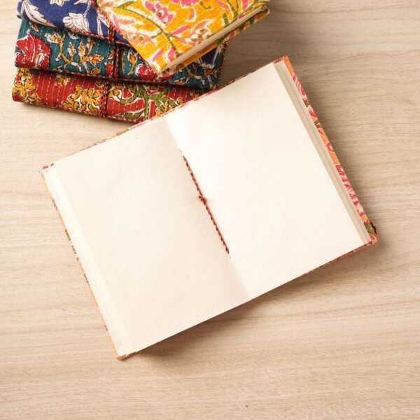 Hand-Block Printed Pocket Diary Set | Handmade Paper - Image 2