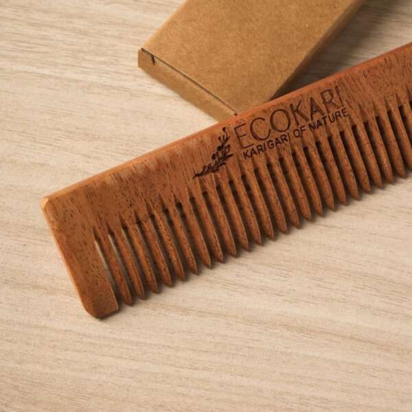 Men's Neem Wooden Pocket Comb - Image 4