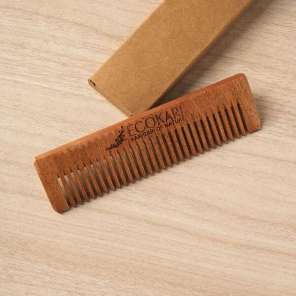 Men's Neem Wooden Pocket Comb - Image 3
