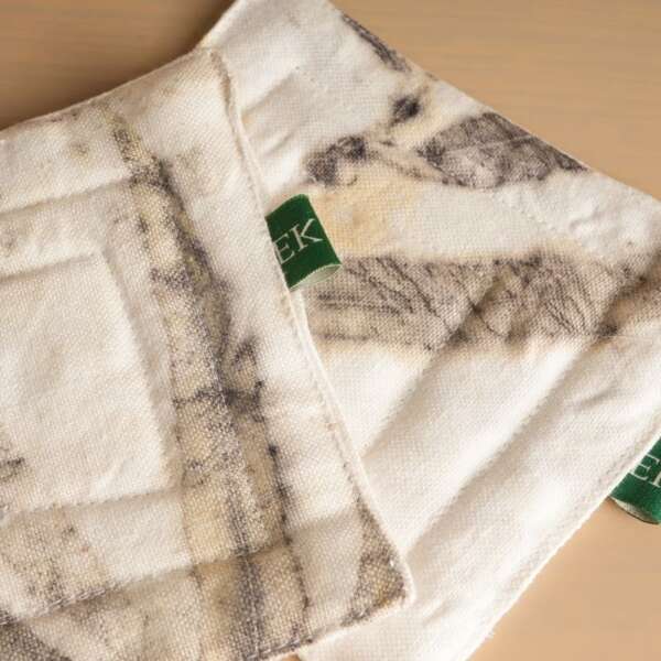 Upcycled Hemp Fabric Coasters (Set of 2) - Image 2