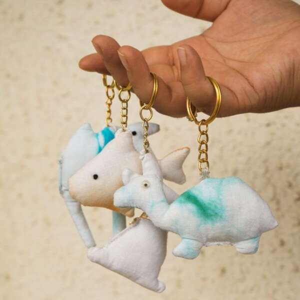 Upcycled Fabric Keychain | Eco-Friendly