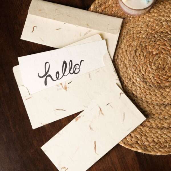 Beige Handmade Envelopes | Note Cards