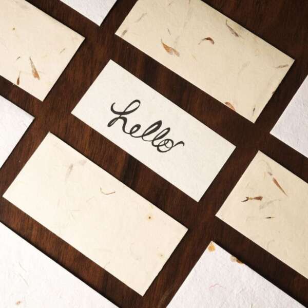 Beige Handmade Envelopes | Note Cards - Image 3