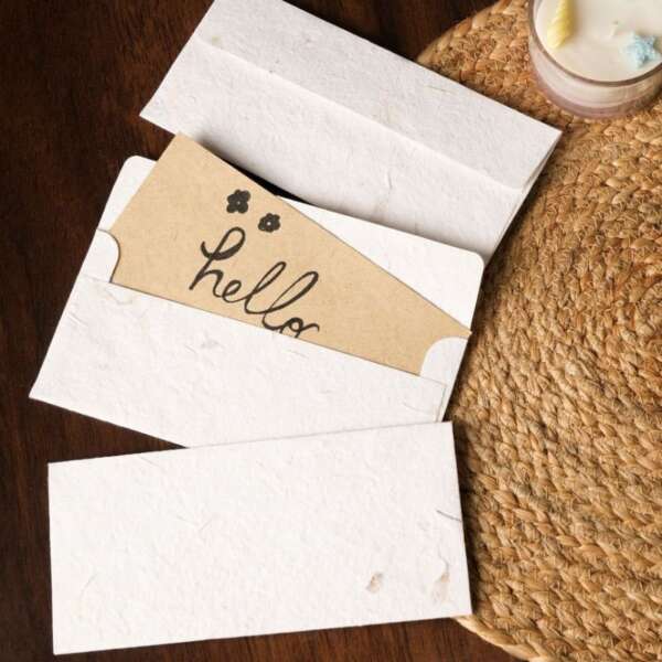 Beige Handmade Envelopes | Note Cards - Image 2