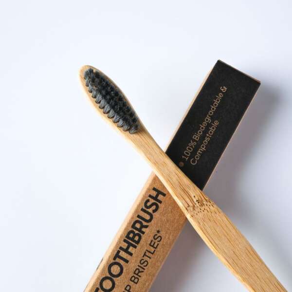 Organic Bamboo Toothbrush with Tongue Cleaner - Image 2