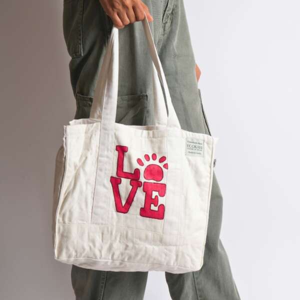 Hemp Work Tote Bag | Off-White